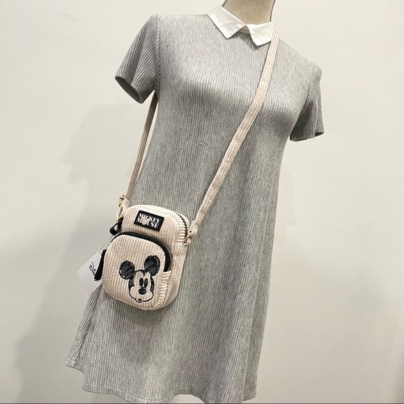 Disney Mickey Mouse Crossbody Phone Bag Pouch Purse - Picture 3 of 11